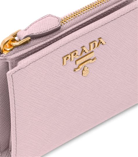 prada wallet saffiano leather small pink|authentic prada wallet.